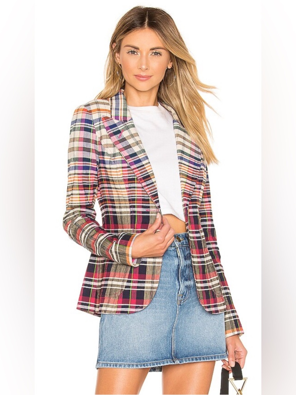 Smythe Plaid Duchess Blazer